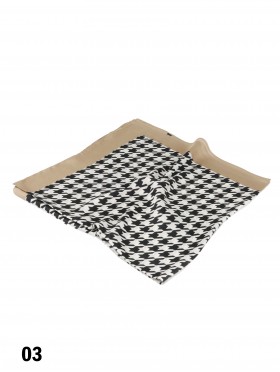 Vintage Style Houndstooth Print Fashion Square Scarf
